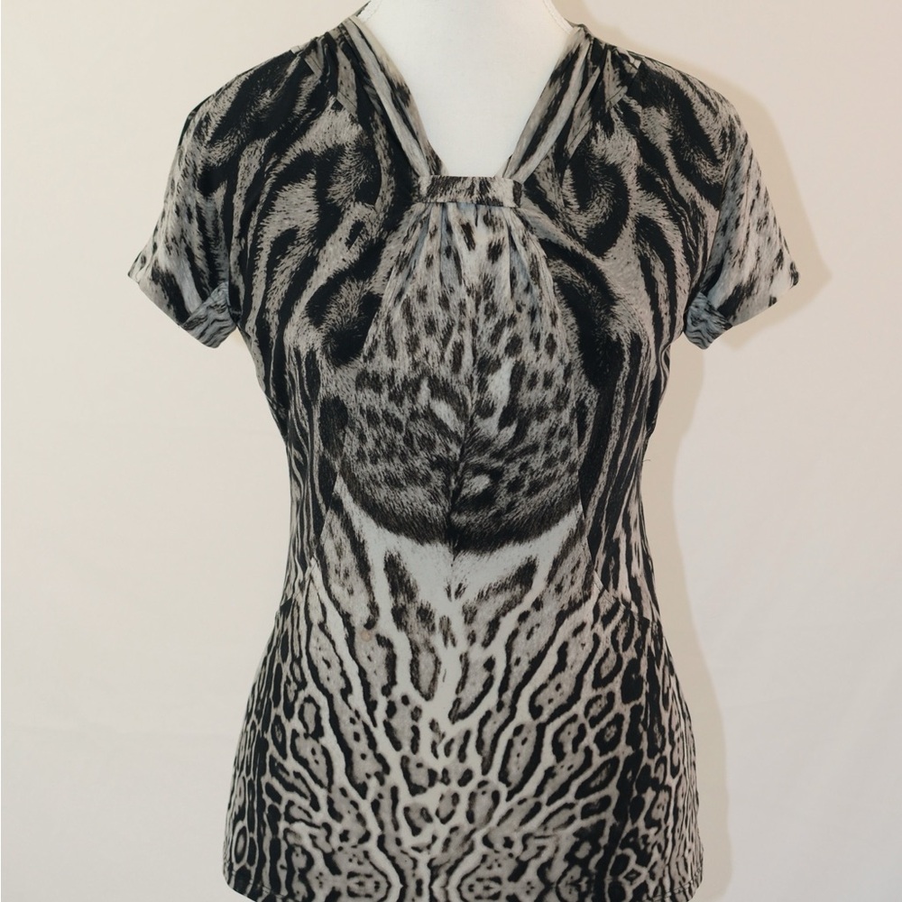 Animal Print Short Sleeve Top